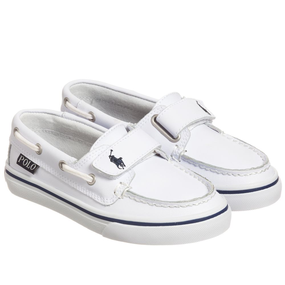 ralph lauren white leather shoes